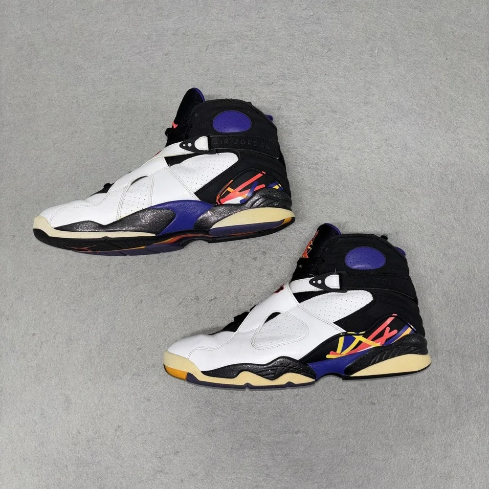 Jordan 8 Retro Three-Peat White Black True Red 305381-142 Mens 13